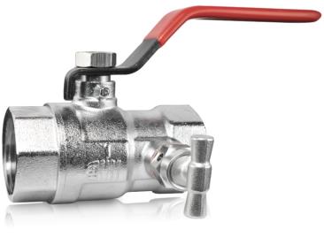 AQUATEAM ventil guľový 3/4" FF voda s odvodnením páka (6c)
