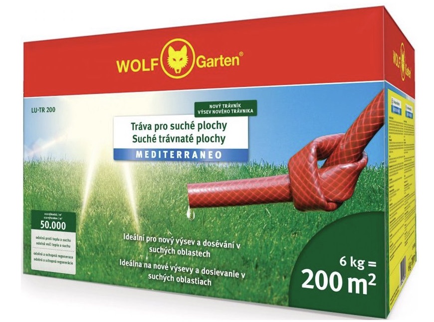 Trávne osivo na suché miesta WOLF-GARTEN LU-TR 200, 6kg, 3824855
